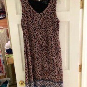 Midi leopard print dress